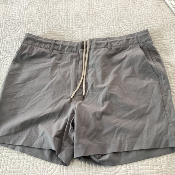 Faherty All Day Shorts Gray Size 36 Grey Casual Drawstring Pockets Performance L - Picture 1 of 9